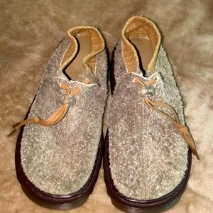 Dr Martens Suede/Canvas Slip on with toggle